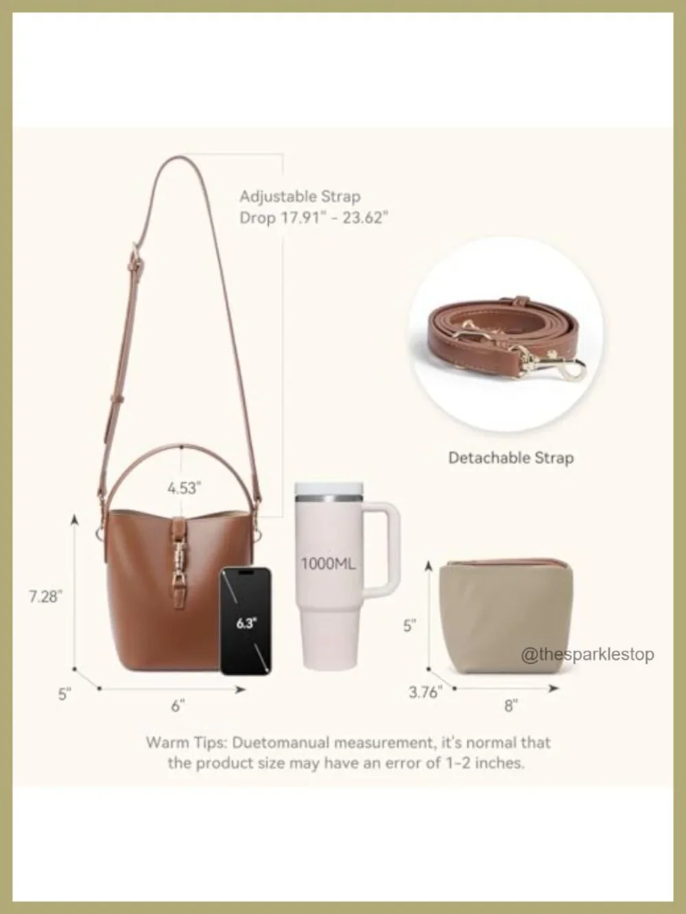 BOSTANTEN Small Bucket Bag Vegan Leather Crossbody Purse